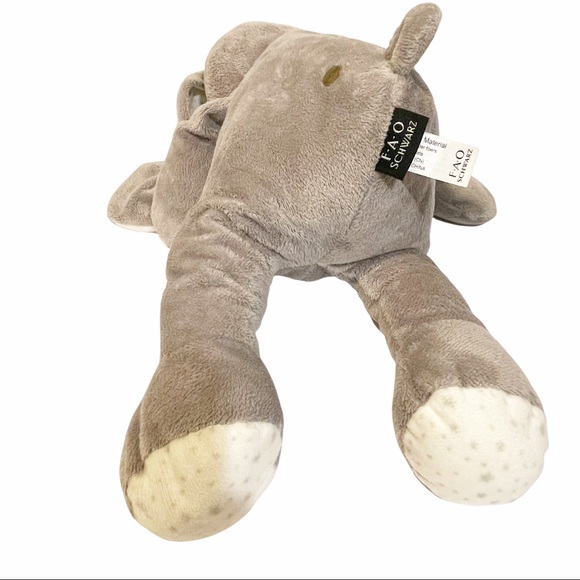 FAO Schwartz Grey Large 20" Plush Stuffed Animal Bunny Rabbit - Picture 6 of 7